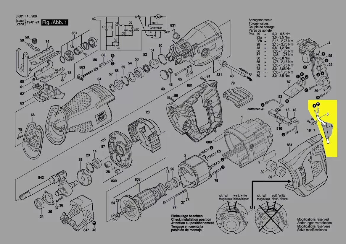 Cable d\'alimentation réf. 2 610 015 553 Bosch